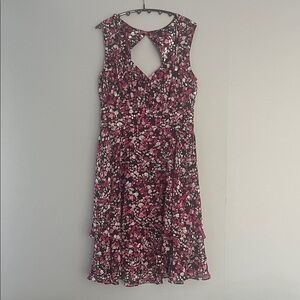 White House Black Market Pink and Black Dress Size 8